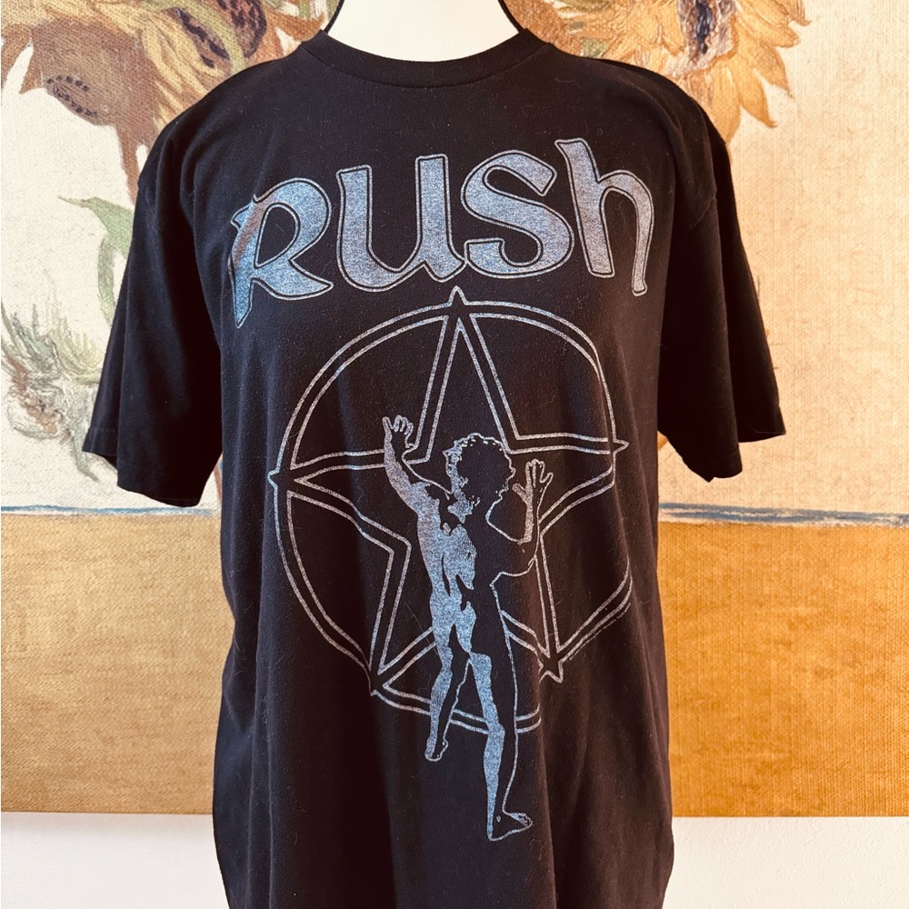 Black Graphic T-Shirt - Rush - vintage